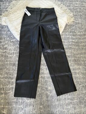 Wilfred Black Faux Leather Pants